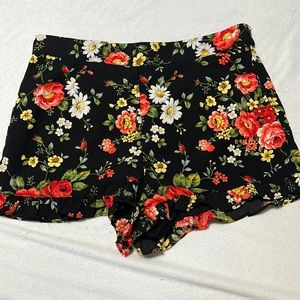 Forever 21 Floral Silk Shorts